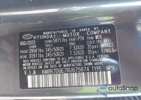 2024 Hyundai Palisade Calligraphy from USA, damaged, VIN KM8R7DGE7RU675874
